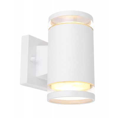 CALIO 2xGX53 Nástěnné venkovní svítidlo, těleso hliník, povrch bílá mat, detail sklo čiré, pro LED 2xGX53, 230V, do koupelny IP44, tř.1, rozměry 100x165x130mm