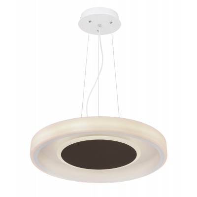 GOFFREY LED 1x40W Přisazené stropní svítidlo, těleso kov, bílá mat/hnědá mat, difuzor plast opál, LED 1x40W, 4000lm/2400lm, CCT pomocí dálk.ovl, 230V, IP20, tř.2, rozměry 500x1500mm, lze zkrátit