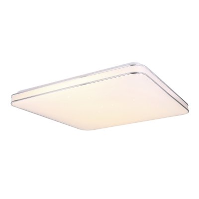 PIRO 48W TUYA-W, CCT Stropní svítidlo, difuzor plast opál, dekor chrom, LED 48W, 4400lm, dálk ovl. (včetně), nebo telefon TUYA WiFi, stmívatelné, CCT nast teplota3000K-6400K , Ra80, 230V, IP20, 495x495x80mm.
