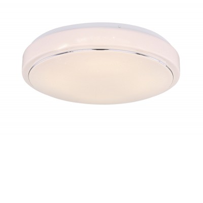 KALLE LED 1x24W/32W Přisazené stropní svítidlo, těleso kov, povrch bílá mat, difuzor plast, třpytivý efekt, LED 1x24W, 2500lm/1900lm, teplá 3000K, neutrální 4000K, denní 6000K, 230V, IP20, tř.1, rozměry 7