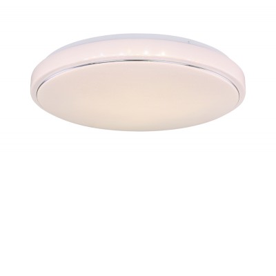 KALLE LED 1x24W/32W Přisazené stropní svítidlo, těleso kov, povrch bílá mat, difuzor plast, třpytivý efekt, LED 1x32W, 4300lm/3300lm, teplá 3000K, neutrální 4000K, denní 6000K, 230V, IP20, tř.1, rozměry 7