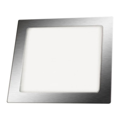 NURO-S LED 24W Stropní, podhledové svítidlo čtvercové, těleso hliník, povrch chrom mat, difuzor plast opál, LED 24W, 1800lm, neutrální 3800K, Ra80, 230V trafo/kab, IP20, tř.2, rozměry 295x295x23mm