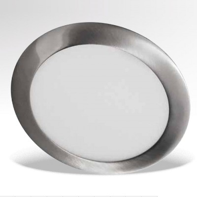 NURO R LED 12W Stropní, podhledové svítidlo kruhové, těleso hliník, povrch chrom mat, difuzor plast opál, LED 12W, 850lm, neutrální 3800K, vyzřovaní úhel 120°, Ra80, 230V trafo/kab, IP20, tř.2, rozměry d=170mm