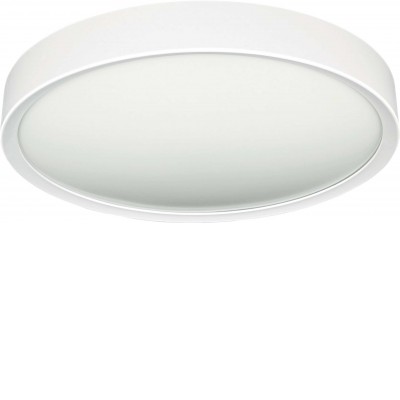 ISA PL 24W Stropní přisazené LED svítidlo, těleso kov, povrch bílá, difuzor plast opál, LED 24W, 1920lm, neutrální 4000K, Ra80, 230V, IP20, tř.1, rozměry d=383mm, h=63mm.