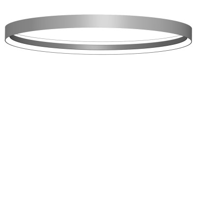 INDI Závěsné svítidlo prstenec, těleso hliník, povrch šedostříbrná, LED, 187W, teplá 3000K, 16560lm, stmívání DALI, Ra80, 230V, IP20, d=2010mm, h=106mm, svítí nahoru/dolů