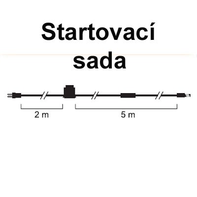 SYSTÉM 24V TRAFO 60W, IP44 VÝPRODEJ Startovací sada - napájecí zdroj pro vánoční osvětlení pro max 1040 LED,SYSTÉM 24V, trafo 230/24V, 60VA, pojista sec 2A, IP44, 7m kabel spojka na konektor