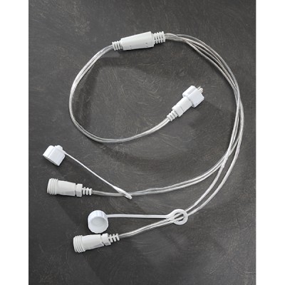 S24V rozbočovací kabel Y 24V, IP65 VÝPRODEJ Propojovací, rozbočovací kabel, rozdvojka, pro spojovatelný systém vánočního osvětlení, venkovní IP65, délka l=0,5m, transparentní kabel