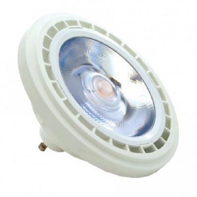 LED 15W GU10 ES111 Světelný zdroj bodová žárovka LED 15W, GU10 ES111, neutr 4000K, 1050lm, vyzařovací úhel 36°, Ra80, 230V, povrch bílá, rozměry d=111mm h=70mm, stř. životnost 25.000hod