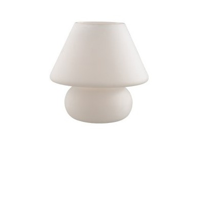 PRATO Stolní dekorativní lampa, těleso a difuzor foukané sklo bílé leptané, pro žárovku 1X60W E27/E14, 230V, IP20, tř.2, rozměry dle typu