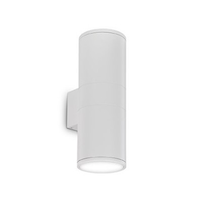 PUTY Nástěnné venkovní svítidlo  těleso hliník, povrch bílá, sklo čiré, pro žárovku 2x60W, E27, 230V, IP54, rozměry 110x150x310mm, svítí nahoru/dolů