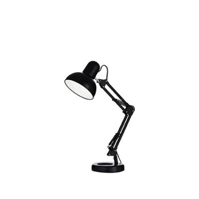 KELLY Stolní kancelářská lampa, těleso kov, povrch černá, pro žárovku 1x60W, E27, A60, 230V, IP20, tř.2, rozměry dvě ramena l= 260mm + 240mm