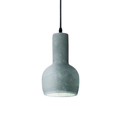BON C 1x 60W E27 Závěsné svítidlo, základna kov, povrch mat černá, stínítko beton, pro žárovku 1x60W, 230V, IP20, tř.1, rozměry d=140mm, včetně závěsného kabelu, h=500-1400mm lze zkrátit