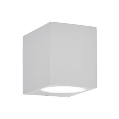 UP Nástěnné svítidlo venkovní, těleso hliník, povrch bílá, difuzor sklo opál, pro žárovku 1x28W, G9, 230V, IP43, tř.1, rozměry 65x80x95mm, svítí dolů