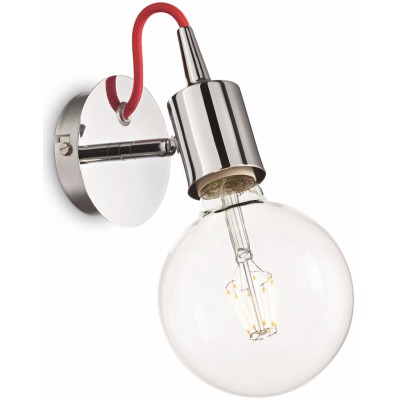 CARDIFF LED 60W E27 Nástěnné svítidlo s objímkou, těleso kov, povrch chrom/bílá/černá, pro žárovku 1x60W, E27, 230V, IP20, tř.1, rozměry 120x250x270mm.