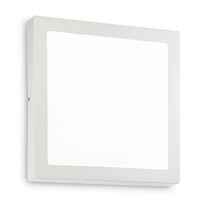 UNIVERSAL-LED Stropní svítidlo, základna kov, povrch lak bílá mat, difuzor plast opál, LED 12W/18W/24W, teplá 3000K, 700lm/1050lm/1400lm, 230V, IP20, tř.1, rozměry dle typu