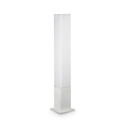 CORNER 1x13W GX53 HRANOL Sloupkové venkovní svítidlo, těleso hliník, povrch bílá, difuzor polykarbonát opál, pro LED 1x13W, GX53, 230V, IP44, tř.1, rozměry 150x150x790mm
