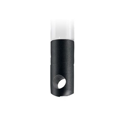 SUPPORTO CAVO Pomocná stropní příchytka, závěs kabelu svítidla, materiál kov, povrch černá, d=15mm, h=30mm, průměr otvoru 9mm