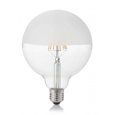 LAMPADINA LED žárovka, těleso kov šedostříbrná, vrchlík bílá mat, LED 8W, E27, teplá 3000K, 780lm, Ra80, 230V, tř.1, rozměry dle typu.