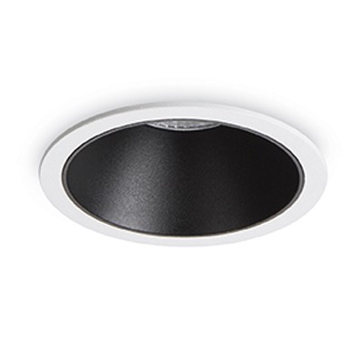 PUKA ROUND LED 11W/20W Stropní, podhledové svítidlo bodové, těleso hliník, povrch lak bílá/černá, krycí sklo čiré, LED 1x10W, teplá 3000K, 720lm, 230V, IP20, tř.2. rozměry d=85mm h=80mm