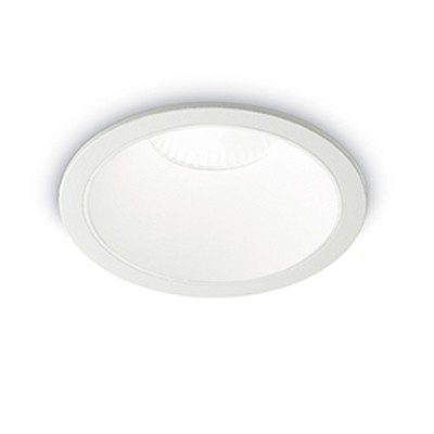 PUKA ROUND LED 11W/20W Stropní, podhledové svítidlo bodové, těleso hliník, povrch lak bílá mat, krycí sklo čiré, LED 1x10W, teplá 3000K, 720lm, 230V, IP20, tř.2. rozměry d=85mm h=80mm