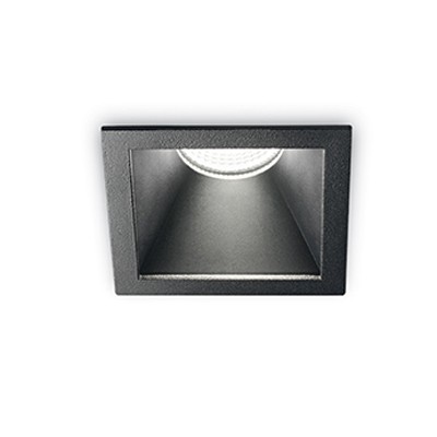 PUKA SQUARE LED 1X10W Stropní podhledové svítidlo bodové, těleso hliník, povrch dle typu, krycí sklo čiré, LED 1x10W, teplá 3000K, 720lm, 230V, IP20, tř.2. rozměry 84x84x120mm