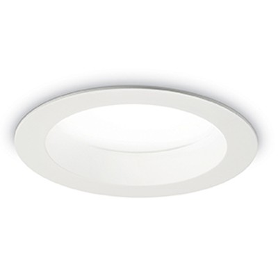 BASIC WIDE Stropní vestavné svítidlo, těleso hliník, povrch lak bílá, difuzor sklo mat, LED 1x20W, neutrální 4000K, 1820lm, 230V, do koupelny IP44/IP20, tř.2. rozměry d=144mm h=71mm