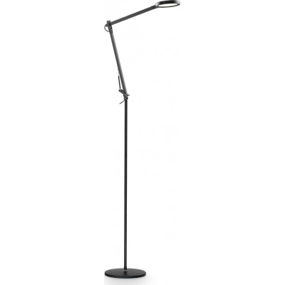 KRONACH FL, LED 10W Stojací lampa, nastavitelný směr svícení, těleso hliník a plast, povrch hliník/černá, difuzor plast opál, LED 10W, neutrální 4000K, 750lm, stmív., 230V, IP20, tř.2, rozměry h=1450mm.