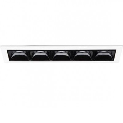 GETINGEN RC 12W Stropní, podhledové bodové buňkové svítidlo, těleso hliník, povrch černá, rámeček bílá, LED 12,5W, 1250lm, neutrální 4000K, UGR<19, Ra80, 230V, IP20, tř.2, rozměry 1460x480x450mm.