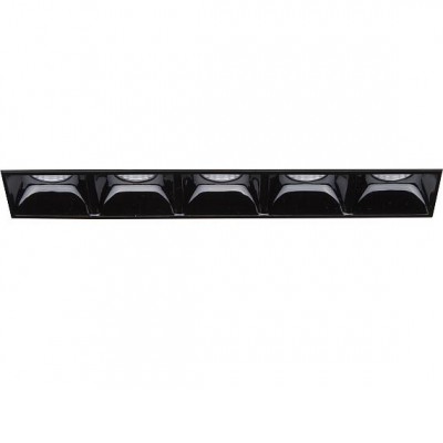 GETINGEN FLC 12W Stropní podhledové bodové buňkové bezrámečkové svítidlo, těleso hliník, povrch černá, LED 12,5W, 1100lm/teplá 3000K, 1250lm/neutrální 4000K, UGR<19, Ra80, 230V, IP20, tř.2, rozměry 1410x540x710mm.