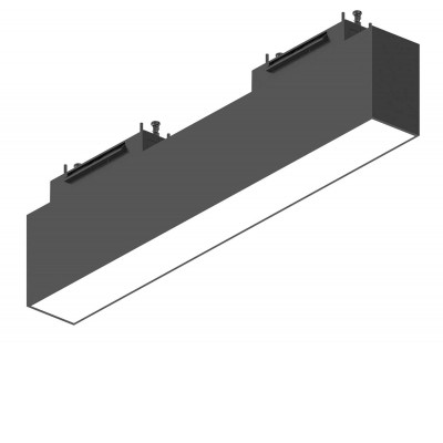 HENEF CW 13W/25W, 48V, 35mm Svítidlo pro kolejnicový systém,  těleso hliníkový profil, povrch černá, difuzor plast opál LED 13W/25W, teplá 3000K nebo neutrální 4000K, Ra80, vyzař.úhel 98°, 48V, IP20, tř.1. rozměry dle typu.