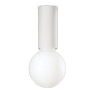 BRULOS, 1x60W, E27 Stropní přisazené svítidlo, těleso kov, povrch bílá, pro žárovku 1x60W, E27, 230V, IP20, tř.2, rozměry d=50mm, h=100mm.