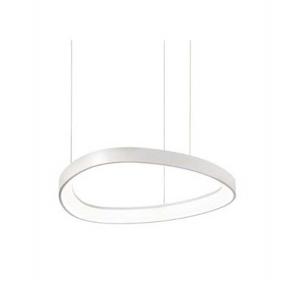 HAMR HL Závěsné svítidlo, těleso kov, povrch bílá, difuzor plast opál, LED 38W, teplá 3000K, 3900lm, 230V, IP20, tř.1, rozměry d=425mm, závěsný kabel l=1525mm, lze zkrátit.