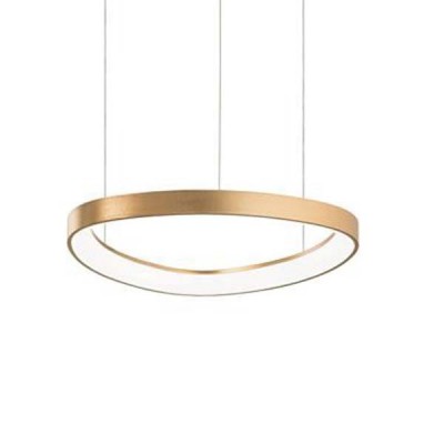 HAMR HL Závěsné svítidlo, těleso kov, povrch mosaz, difuzor plast opál, LED 56W, 6300lm, teplá 3000K, 230V, IP20, tř.1, rozměry d=810mm, vč závěs lanka l=1800mm, lze zkrátit.