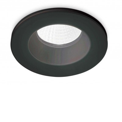 ROOM Vestavné stropní bodové svítidlo, kruhové, těleso hliník, povrch černá, LED 8W, teplá 3000K, 800lm, 230V, do koupelny IP65, tř.2, rozměry d=98mm, h=50mm.