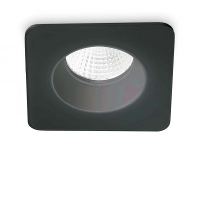 ROOM Vestavné stropní bodové svítidlo, čtvercové, těleso hliník, povrch bílá/černá, LED 8W, teplá 3000K, 800lm, 230V, do koupelny IP65, tř.2, rozměry 100x83mm, h=50mm.