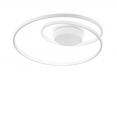 HUSUM PL LED 49W DALI Stropní přisazené svítidlo, těleso kov, povrch bílá, difuzor plast opál, LED 49W, teplá 3000K, 5200lm, stmívatelné DALI/PUSH, 230V, IP20, tř.1, rozměry d=600mm