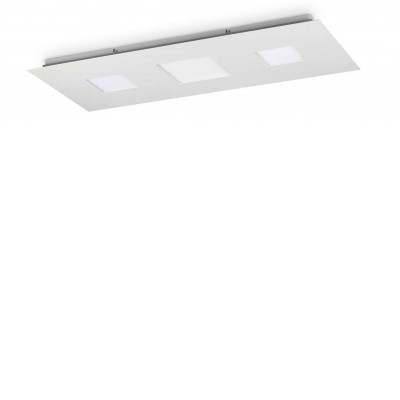 RELAX Stropní přisazené svítidlo, těleso kov, povrch bílá, difuzor plast opál, LED 65W/6100lm, 84W/8100lm, teplá 3000K, stmívatelné, 230V, IP20, tř.2, rozměry dle typu.