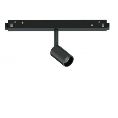 KARAS I Bodové svítidlo do magnetického kolejnicového systému, nastavitelný směr svícení, materiál hliník, povrch černá, LED  3W/8W/12W, teplá 3000K, vyzař. úhel 30°, Ra90, 48V, IP20, rozměry dle typu.