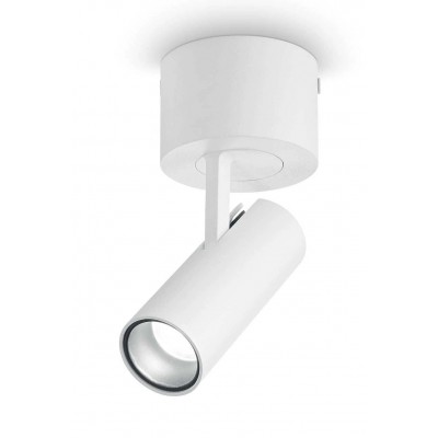 SASKE PL, LED 7W Stropní bodové svítidlo, nastav. směr svícení, těleso hliník, povrch bílá, difuzor plast opál, LED 7W, teplá 3000K, 520lm, Ra90, 230V, IP20, tř.2, rozměry d=60mm, h=140mm.