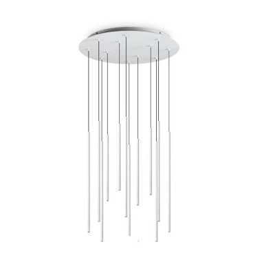 RACIO HL 19W Závěsné svítidlo, lustr, základna kov, povrch bílá, LED 19W, 2050lm, teplá 3000K, 230V, IP20, rozměry d=600mm, vč. závěs. kabelů l=1500mm, lze zkrátit.