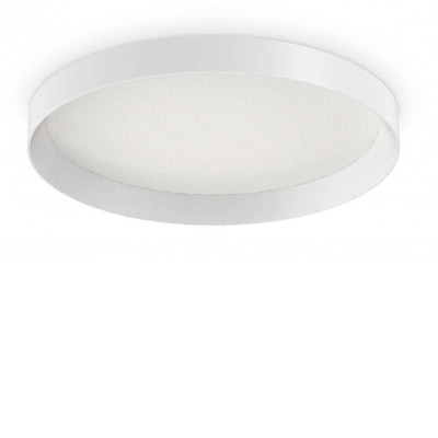 FLY Stropní přisazené svítidlo, těleso hliník, povrch bílá, difuzor plast, LED 50W, neutrální 000K, 8200lm, 230V, IP40, tř.1, rozměry d=600mm, h=70mm.