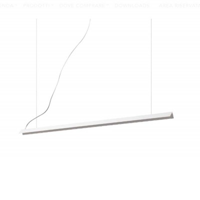 REDIO 20W Závěsné svítidlo, lustr, základna kov, povrch bílá, difuzor plast opál, LED 20W, 1700lm, teplá 3000K, 230V, IP20, tř.2, rozměry 1100mmx30x34mm, vč. závěs. lanka l=2000mm, lze zkrátit.