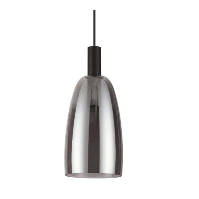 BAZ HL I 7W Závěsné svítidlo, základna kov, povrch černá, stínítko sklo kouřové, LED 7W, 550lm, teplá 3000K, 230V, IP20, tř.2, rozměry d=140mm, h=335mm, vč. závěs. kabelu l=2350mm, lze zkrátit.