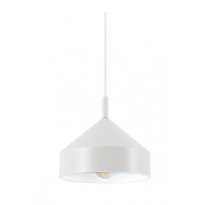 RELAXO 1x60W E27 Závěsné svítidlo, těleso kov, povrch bílá, pro žárovku 1x60W, E27, 230V, IP20, tř.2, rozměry d=210mm, h=150mm, vč závěs kabelu l=2150mm, lze zkrátit.