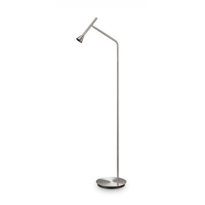 RENUNTIO FL 4,5W Stojací lampa, těleso kov, povrch nikl, LED 4,5W, 280lm, teplá 3000K, 230V, IP20, rozměry d=280mm, h=1510mm, vypínač na kabelu.