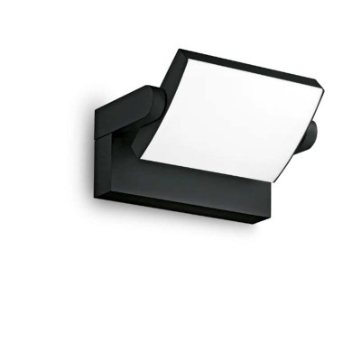 INFLIGO 20,5W IP54 Nástěnné venkovní svítidlo, nastav. sklon svícení, těleso hliník, povrch černá, dif plast opál, LED 20,5W, 2300lm, teplá 3000K, 230V, IP54, tř.1, rozměry 212x100x165mm