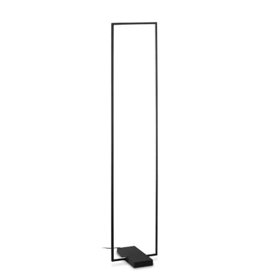 HACHEN FL 30W Stojací lampa, základna kov, barva černá/bílá, difuzor plast opál, LED 30W, 3100lm, teplá 3000K, 230V, IP20, tř.2, rozměry 120x300mm, h=1505mm.