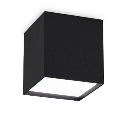 KUKOTIS 10W Stropní, přisazené svítidlo, těleso hliník, povrch černá/bílá, difuzor plast opál, LED 10W, 1100lm, teplá 3000K, 230V, IP20, tř.1, rozměry 100x100x115mm.