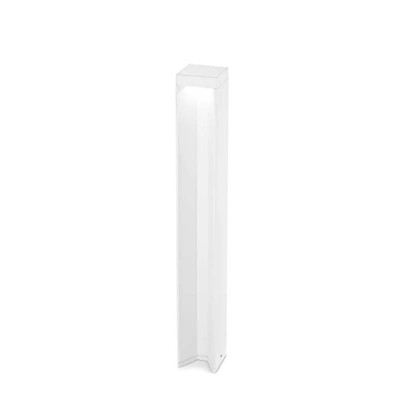 FISER FL 11W IP54 Sloupkové venkovní svítidlo, těleso hliník, povrch bílá, krycí sklo čiré, LED 12W, 1200lm, neutrální 4000K, IP54, tř.1, rozměry 85x650mm, svítí dolů.