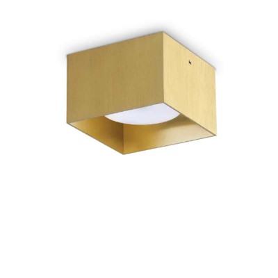 REMISI SQ 1x15W GX53 Stropní, přisazené, svítidlo, těleso hliník, povrch mosaz, pro žárovku 1x15W, GX53, 230V, IP20, rozměry 100x100x65mm.